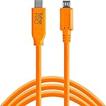 Tether Tools TetherPro CUC2515-ORG USB-C to Micro-B 5-Pin Cable