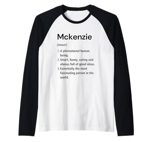 Mckenzie Definición de nombre Diccionario divertido Camiseta Manga Raglan