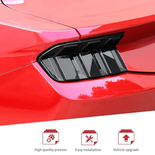 Image of JeCar Smoked Tail Light Cover Trim Guards for 2024+ Ford Mustang Exterior Decoration Accessoreis