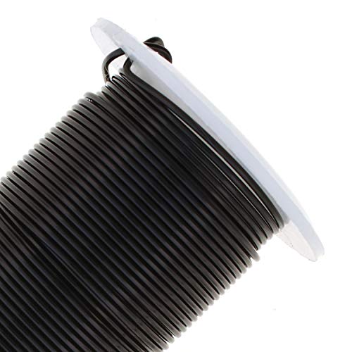 Image of The Beadsmith Wire Elements 18-Gauge Lacquered Tarnish-Resistant Copper Wire for Jewelry Making, 10 Yard, 9.14 Meter Spool (Black Color)