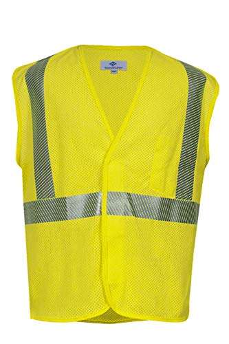 National Safety Apparel V00Ha2Vxl Flame Resistant Hi-Vis Mesh Safety Vest, X-Large, Fluorescent Yellow #TOP6