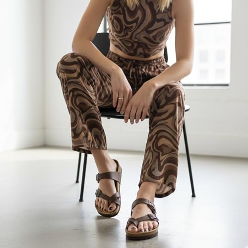 Image of CUSHIONAIRE Women's Luna Cork Footbed Sandal With +Comfort