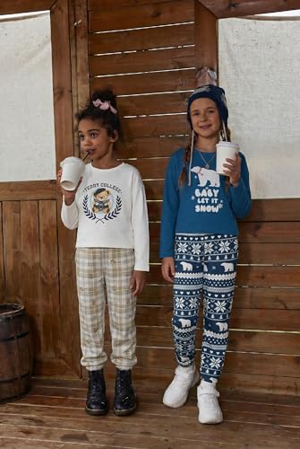Image of Arshiner Girls 2 Piece Outfits Kids Tie Dye Sweatsuits Set Long Sleeve Shirt and Pants Set Size 5-14 Y