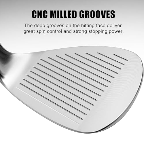 PGM Golf Wedge Set for Men&Women - 50/52/54/56/58/60/62/64 Degree Gap Wedge Sand Wedge Lob Wedge Right Hand - Milled Face for More Spin - Easily Escape from Bunker - Thumbnail 4