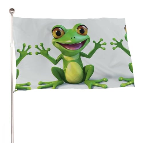 Drapeau de jardin grenouille verte pour décoration extérieure de cour - 7