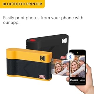 KODAK Mini 2 ERA 4PASS Portable Photo Printer, 2.1x3.4 inches, 68 Sheets Bundle, Black