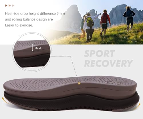 Image of ONCAI Men's Hiking Sandals with Arch Support Mesh Athletic Walking Sandalias Summer Outdoor Cushion Thick Rubber Soles and Recovery Sports Fisherman Sandals Size 7-15