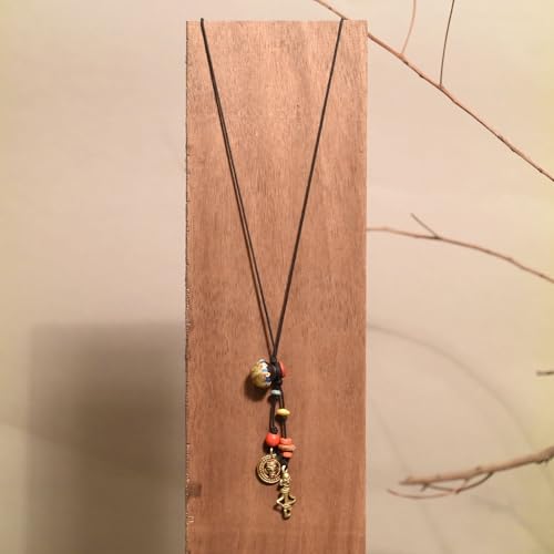 Image of AAKRITI ART CREATIONS Handcrafted Tribal & Boho Ethnic Necklace Collection | Floral, Mandala, Tassel & Dhokra Pendant Designs | Artisan Brass, Wood & Statement Jewelry for Women