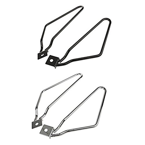2 piezas de soportes para alforjas de motocicleta para Harley Sportster 883 Iron, XL883N, Dyna Fat Bob y FXDF (negro) miniatura 5