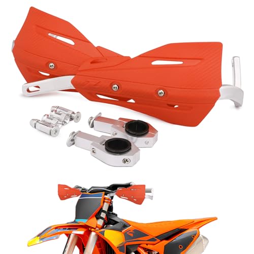 Universal-Handprotektoren aus Aluminium, 22 mm und 28 mm, für Motocross/Dirt Bike KTM EXC EXCF SX SXF SXS MXC MX XC XCW XCF XCFW EGS Enduro (Orange)