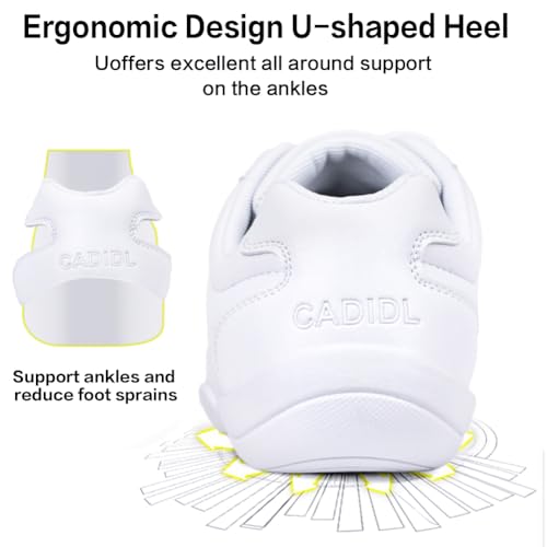Image of CADIDL Cheer Shoes Women White Cheerleading Dance Shoes