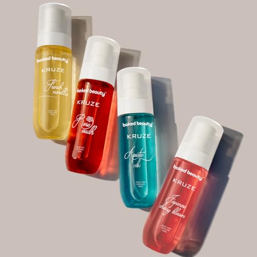 Image of BAKED BEAUTY Kruze Aquatic Vibe Perfume Body Mist | Refreshing Long Lasting Tropical Fragrance|Double Duty Mist For Hair & Body| Travel-Friendly Perfume Body Spray for Women- 100ml