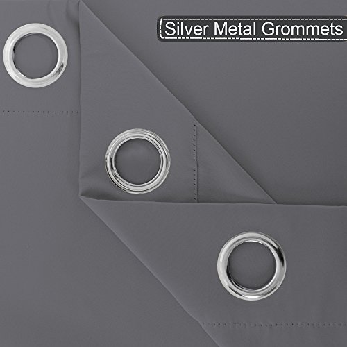 Lifonder Grey Blackout Outdoor Curtains - Home Decoration Solid Eyelet Indoor/Outdoor Blinds For Patio Privacy/Gazebo Pergola Shade/Porch Drapes 52" Wide By 108" Drop,(1 Panel) #TOP2