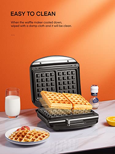 Waffeleisen | Doppelwaffeleisen | 2 Belgische Waffeln gleichzeitig | Waffeleisen Belgische Waffel 1000 W… – Bild 3