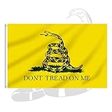 FLAGBURG Gadsden Flag Large Flag 5x8 Ft Waterproof Flag for Indoo rand Outdoor Flag With Brass Gromm