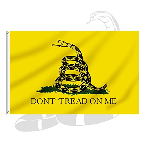 Flagburg Gadsden Flag Large Flag 5X8 Ft Waterproof Flag For Indoo Rand Outdoor Flag With Brass Grommets Heavy Duty 150Cmx240Cm Print Flag #TOP5