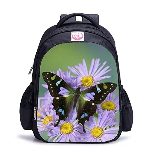 Cartable de voyage scolaire enfants sac à dos imprimé 3D papillon fille