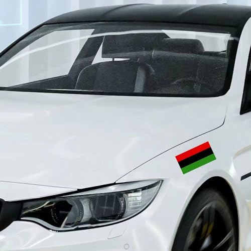 Image of CANTENDO 3Pack African American Flag Decal - African American Black Flags Reflective Vinyl Car Stickers - for Car Window Bumper Waterproof Sticker (12 x 8.5 Inch)