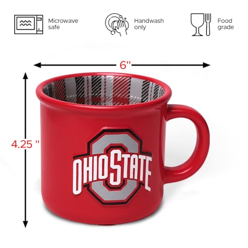 Taza de cerámica grande Ohio State Buckeyes 23 oz miniatura 3