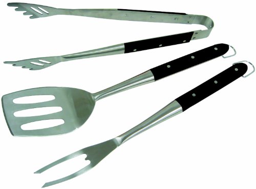 Juego parrillero de 3 piezas acero inoxidable GrillPro miniatura 1