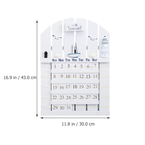 Calendario perpetuo de pared mdf fácil de cambiar para no comprar más 2