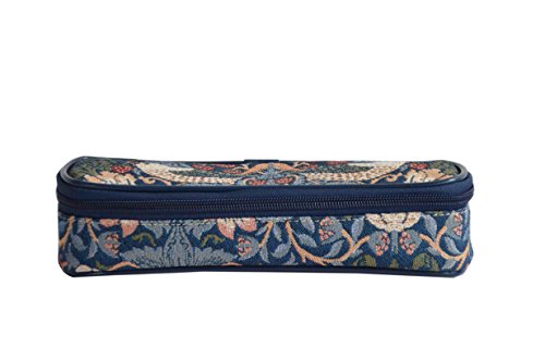 Preisvergleich Produktbild Bunt Stiftköcher von Signare / Tapisserie Federmäppchen Kleinteileaufbewahrung Mäppchen fur Schule Hochschule Büro / Strawberry Thief Blue William Morris STAT-STBL