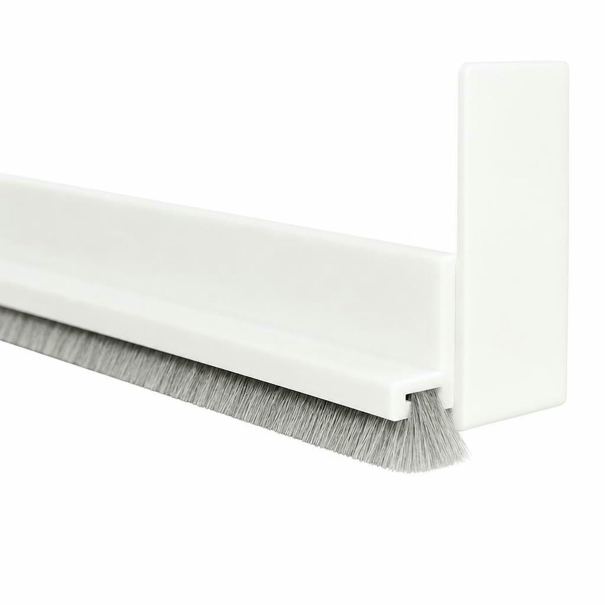 Door Seal Draft Stops with Brush Reduce Noise Rubber Door Sweep Breeze Blocker Insect Proof Dust Proof Sound Proof Seal Strips-White-1M(1Strip)
