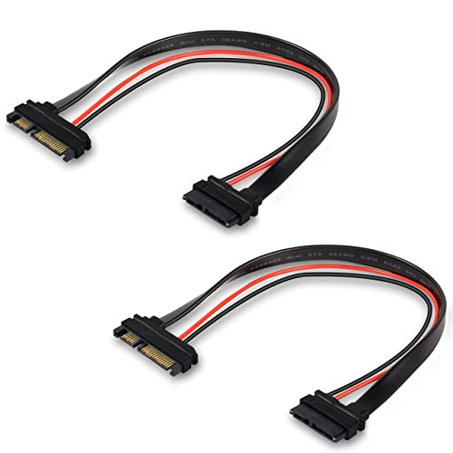 XMSJSIY Slimline SATA 22 Pin Male to 13 Pin Female Cable Adapter, Serial ATA 7+15 to 7+6 Extension Connector for Desktop Laptop CD-ROM Hard Disk Drive - 2PCS 30cm