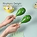 Maracas for Adults Kids Babies, Wooden Maracas Shaker Musical Instrument, Green