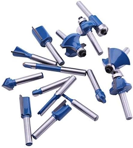 LU&MN Carbide Tipped Router Bits (15 PCS) with 1/4" Shank, Wood Milling Saw Cutter , All Purpose (Woodworking Tools for Home Improvement and DIY) - 3