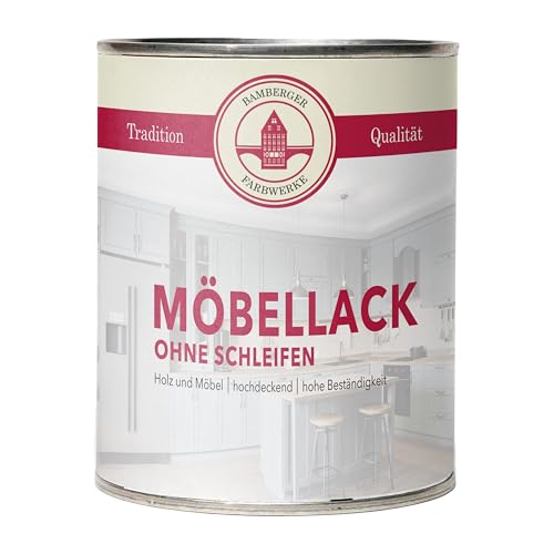 Bamberger Farbwerke Möbellack ohne Schleifen matt (Kreidefarbe für Holz & Metall) (Verkehrsrot matt, 750ml)