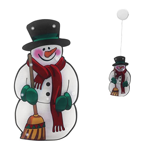 Uadme LED Fenster-Hängeleuchte Weihnachten – Schneemann...