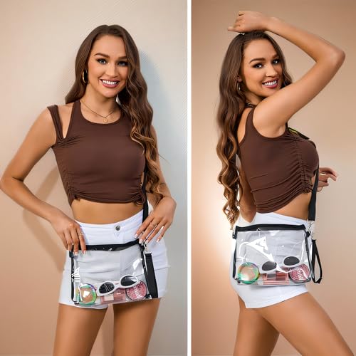 Bagenius Clear Purse Stadium Approved, Clear Bag with Removable Straps, Coin Purse for Work Stadium Events and Concert3