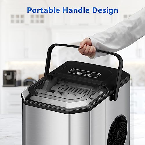 Fabricadora de hielo portátil de mostrador 26 lbs miniatura 2