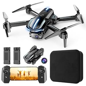 Drone with Camera 1080P HD FPV Foldable Mini Drone for Beginners Kids Adults, Drone with One Key Take Off/Landing, Gesture Selfie, Altitude Hold, 3D Flip, Easy to Fly, 2 Batteries, Toys for Boys Girls