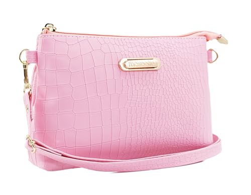 PORT&LOTUS Casual Crocodile Pattern Crossbody Bags Tassels Zipper Shoulder Bag Ladies Purses for Women