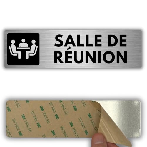 LEIASA | Panneau Salle de Réunion - 5x18 cm - Aluminium - Espace Meetings