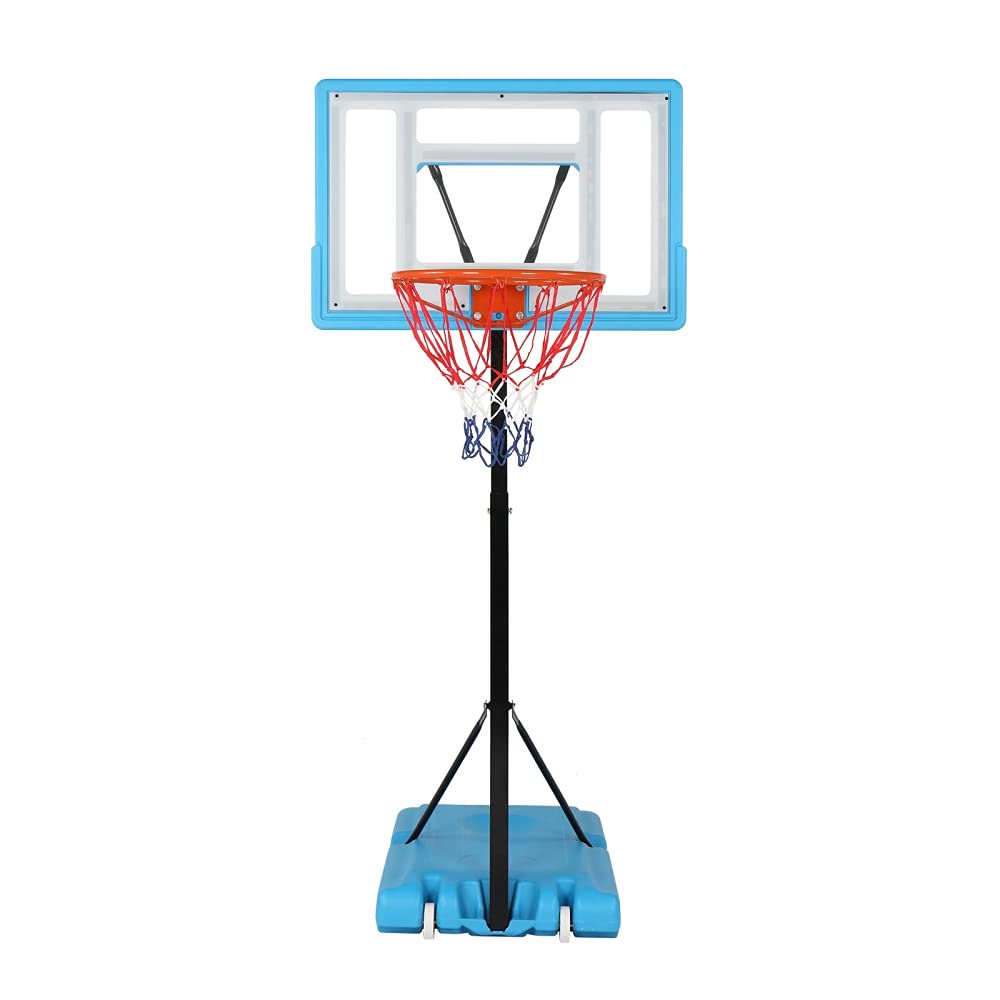 Jlong Poolside Basketball Hoop, Height Adjustable 48"-78", Portable and Movable Poolside Basketball 