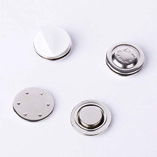 MAGTEK 20mm Strong Round Name Badge Magnet for Button Badges, Circle Badges, Brooches, Art and Craft, Qty - 10