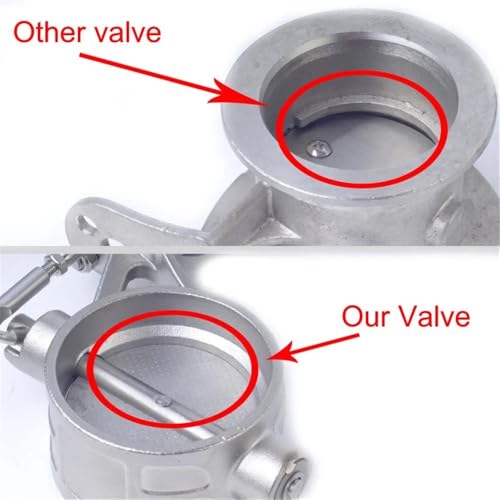 Válvulas de control de escape de acero inoxidable con actuador de vacío de 2 a 3 pulgadas 4