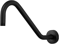 Vista 16 de NearMoon Brazo de extensión de ducha en forma de J, extensor de altura de cabezal de ducha de acero inoxidable con brida, diseño de tubo elevador