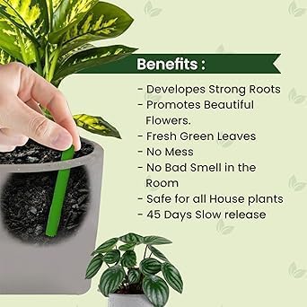 Image of Devender Plant Food Sticks for Indoor & Outdoor Plants, Natural Growth Booster, 40 Pieces