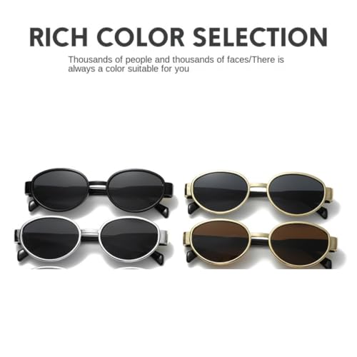 Retro Oval Sunglasses for Girls - Designer Sun Glasses, Trendy Classic Shades with UV400 Protection, Plastic Frame2