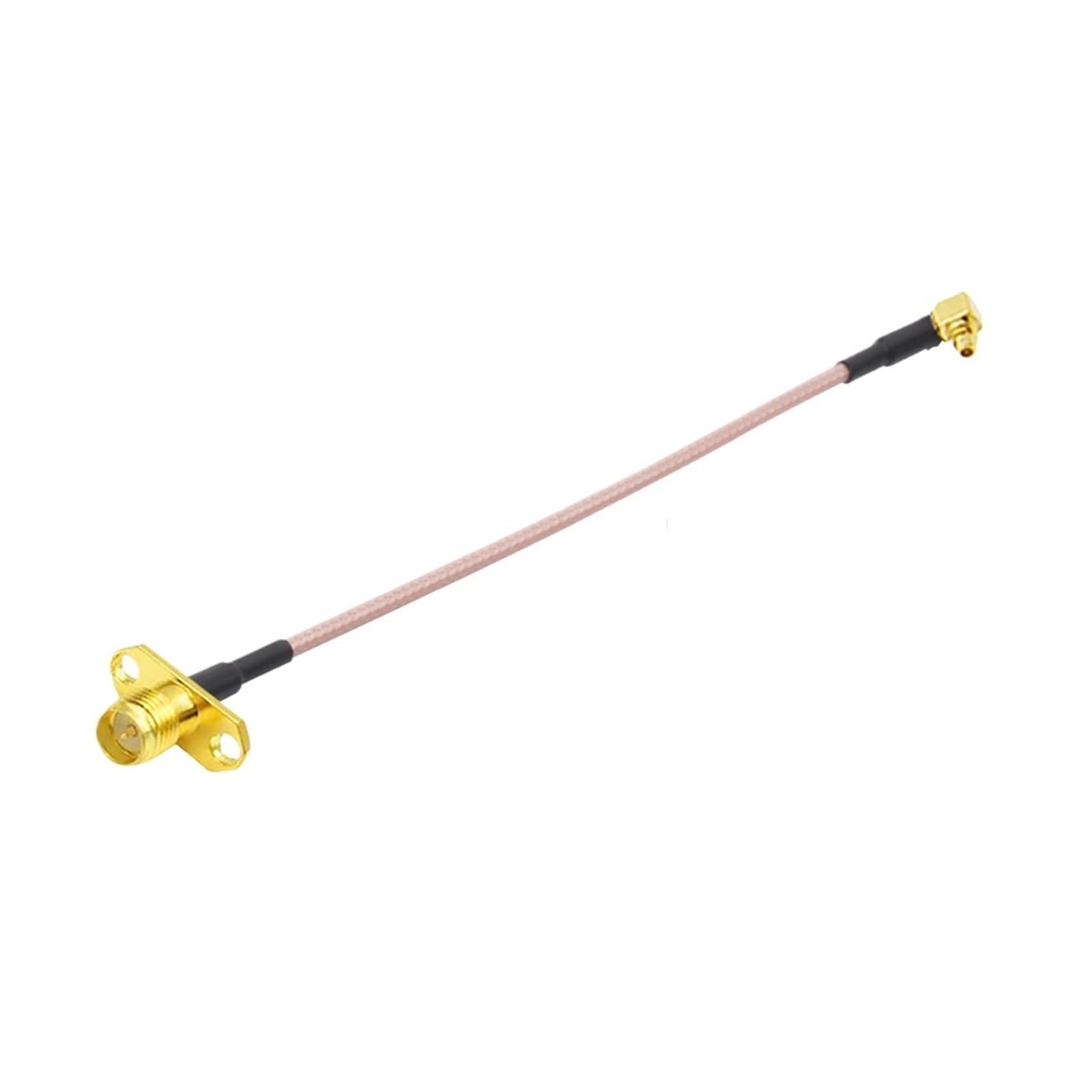 10 PZ MMCX Maschio A SMA Femmina 2 Fori Flangia Montaggio A Pannello RG316 Cavo Treccia FPV Antenna Cavo di Prolunga(Orange,15CM)
