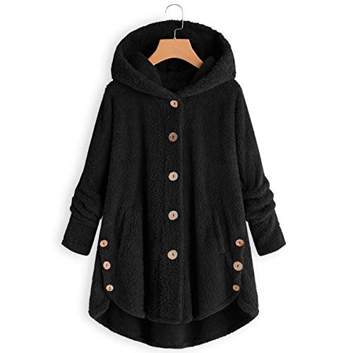 Long Fleece Jacket Womens Sherpa Jacket Open Front Button up Cardigan Winter Coats Fuzzy Sweater Hoodie with Pockets2