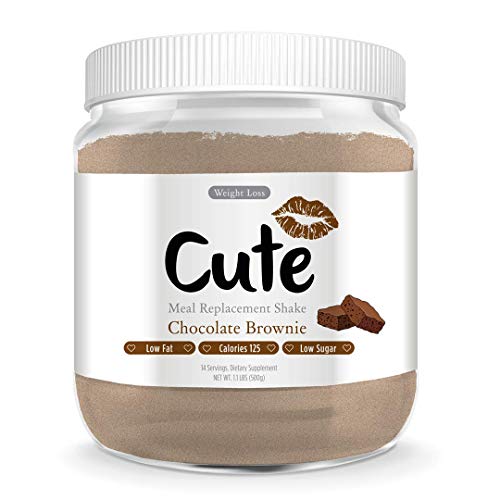 Cute Nutrition Chocolate Brownie Meal Replacement Shakes for Weight Loss Control & Energy