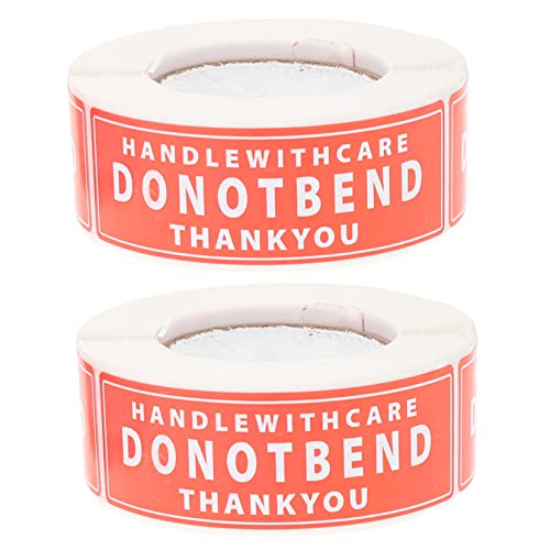 GANAZONO 2 Rolls Handle with Care Stickers Packing Fragile Labels for Safe Shipping Warning Decals for Boxes Bottles and More Strong Self Adhesive Easy to Use