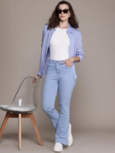 Image of Nifty Women's Denim Stretchable High Waist Bootcut Jeans