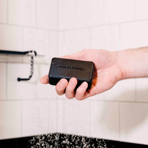 Marlowe. Charcoal Face & Body Soap Bar No. 106 (7Oz) | Best Cleansing & Detoxifying Bar For Men | Includes Natural Extracts, Shea Butter & Willow Bark | Amazing Scent #TOP3