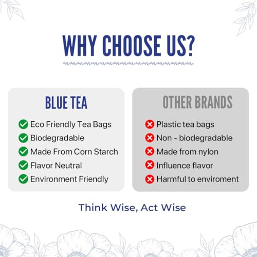 BLUE TEA - Chamomile Serenity Tea Gift (10 Biodegradable Tea Bags) || SLEEP TEA || Herbal Tea - Flower Based - Caffeine Free - Gluten Free